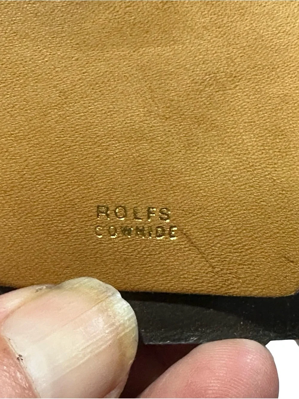 Vtg Rolfs Tan Cowhide Leather Key Kaddy 6 Hook Wallet Holder Case Gold Box NOS